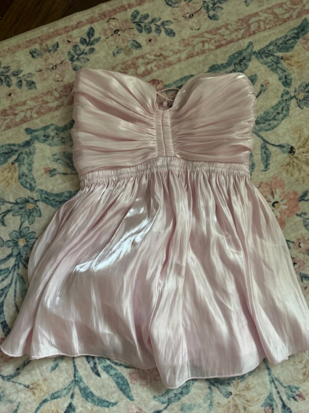 PrettlyLittleThing Metallic Pink Romper